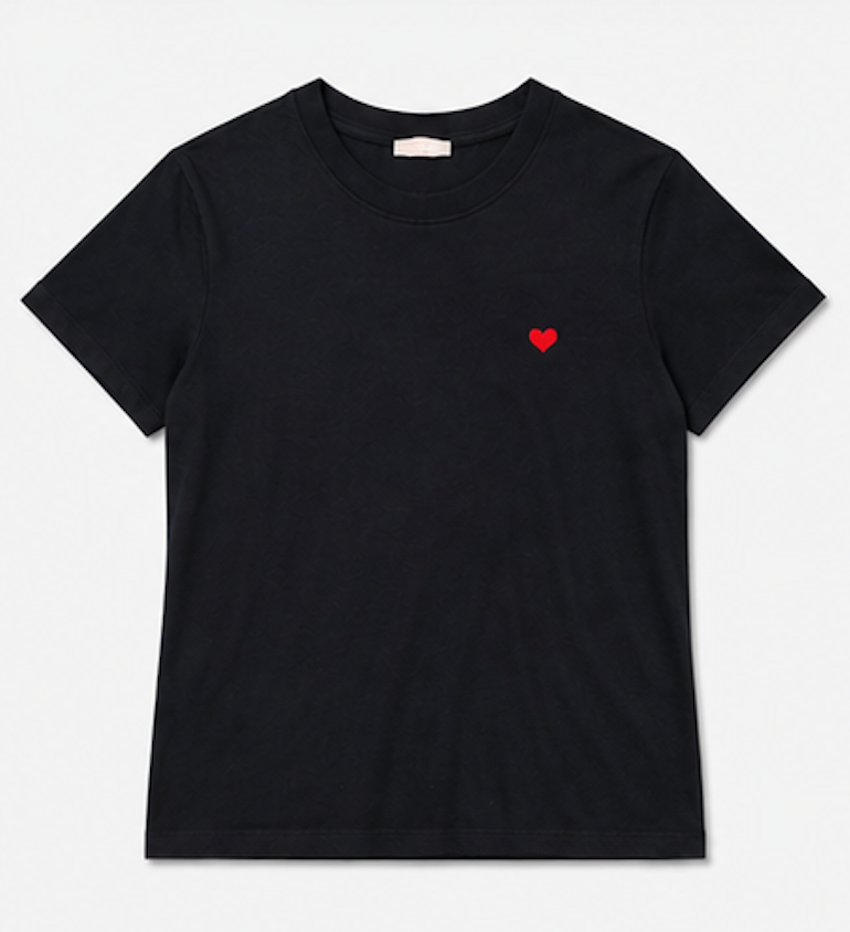 Black Embroidered T-Shirt, JDY – Size S