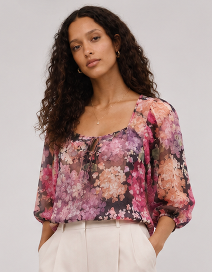 Sheer floral  Blouse, H&M – Size XS