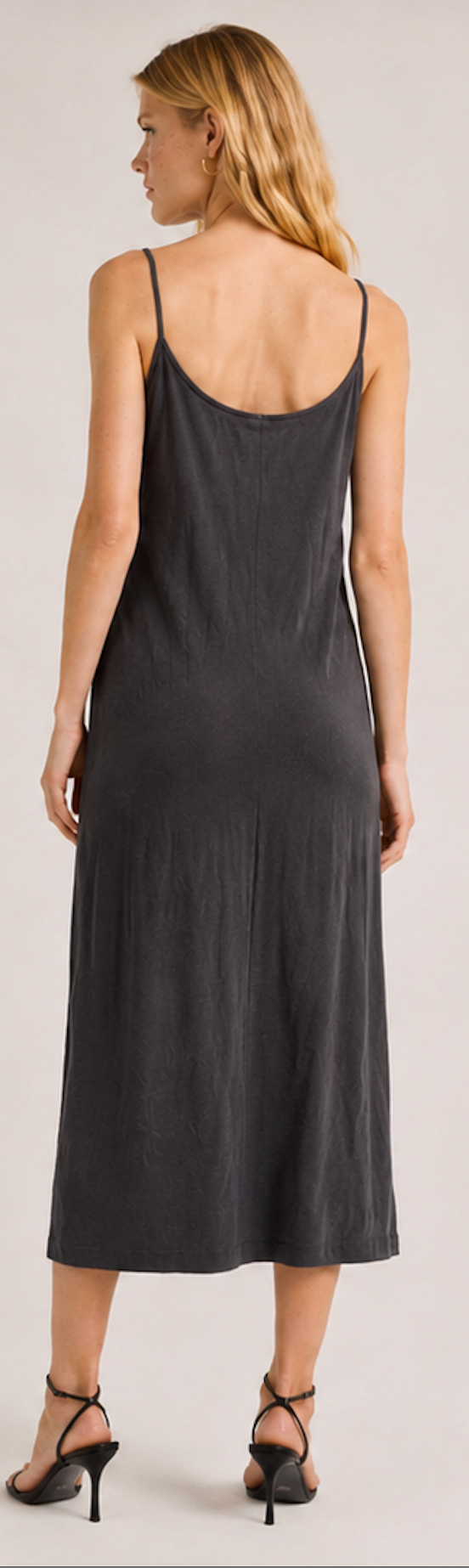 Charcoal grey ribbed Slip Dress, H&M – Size S