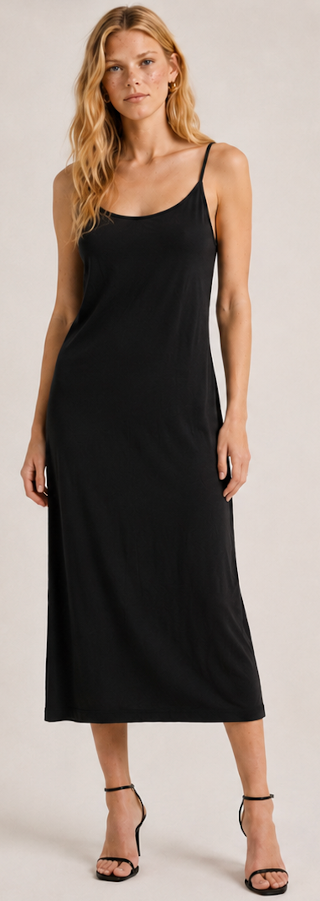 Black ribbed Slip Dress, H&M – Size S
