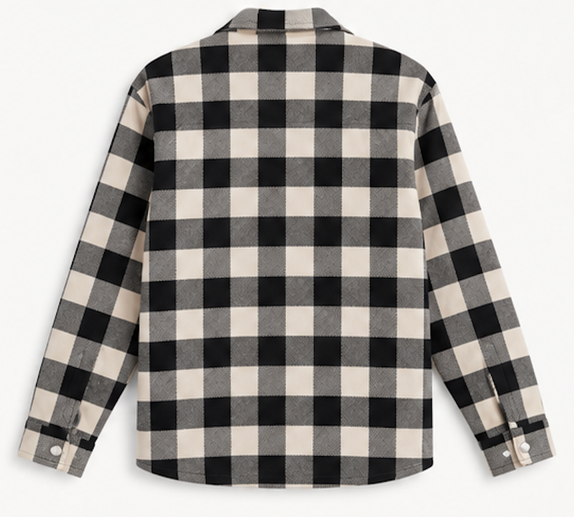 Black and white plaid Shacket, VAILENT – Size S