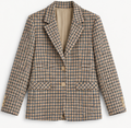 Classic beige and navy checked Blazer – Size L