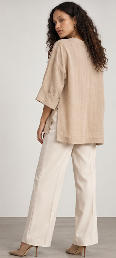 Beige Tunic Blouse, MASAI – Size S