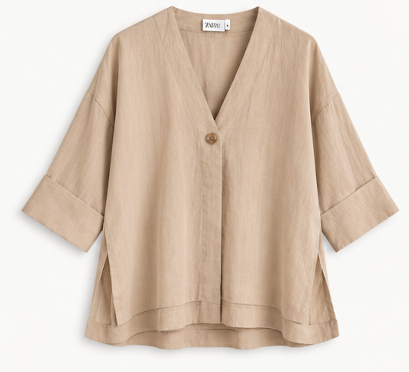 Beige Tunic Blouse, MASAI – Size S