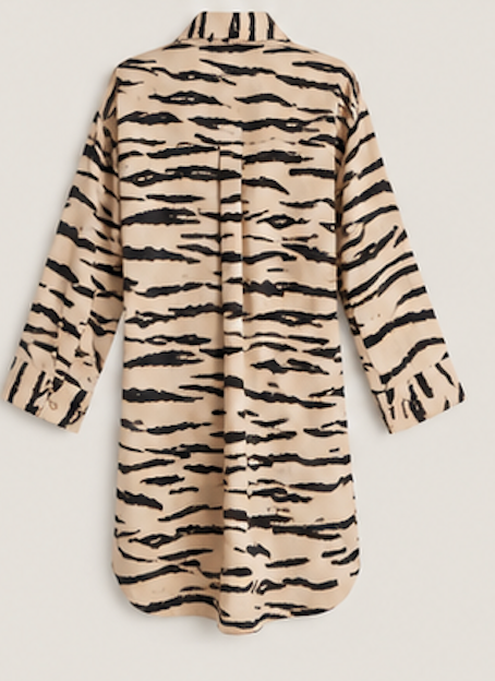 Tiger-print Shirt Dress, SECOND FEMALE – Size M