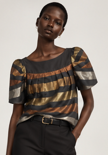 Shimmering Blouse, BLACK LADYBIRD – Size EU 38