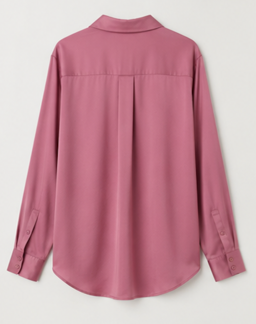 Sleek pink satin Blouse, H&M – Size 42