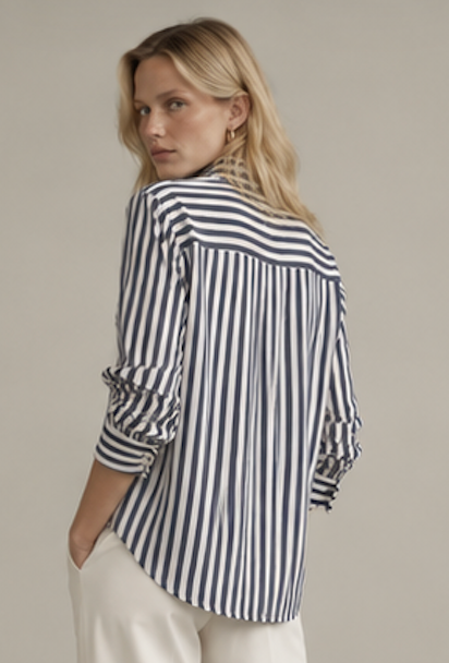 Navy and white striped Button-Down Shirt, & other stories – Size EU 36