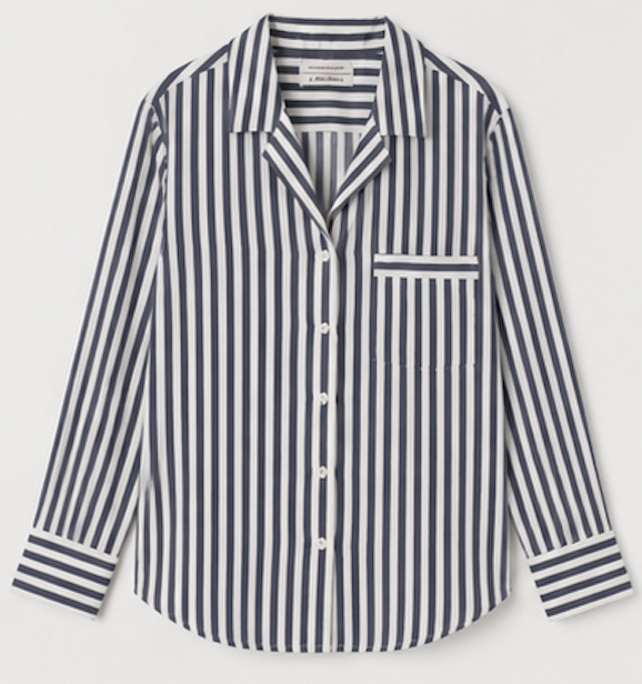 Navy and white striped Button-Down Shirt, & other stories – Size EU 36