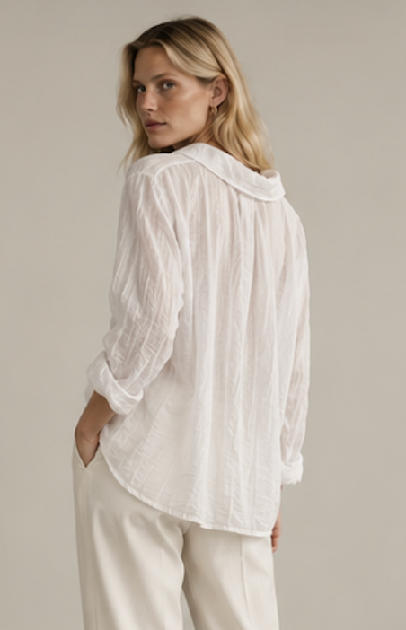 Airy white Tunic Blouse – Size M