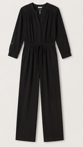 Sleek black long-sleeve Jumpsuit, SOAKED IN LUXURY – Size M