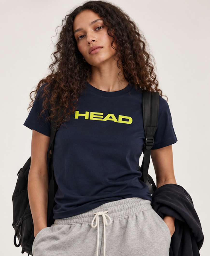 Navy blue Graphic Tee, HEAD – Size M