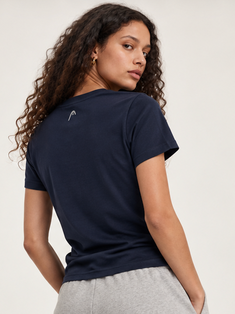 Navy blue Graphic Tee, HEAD – Size M