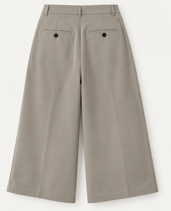 Beige Cropped Wide Leg Pants, ZARA – Size M/30